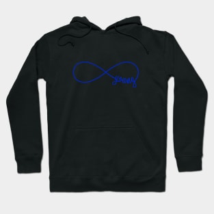 Forever young, blue infinty sign Hoodie